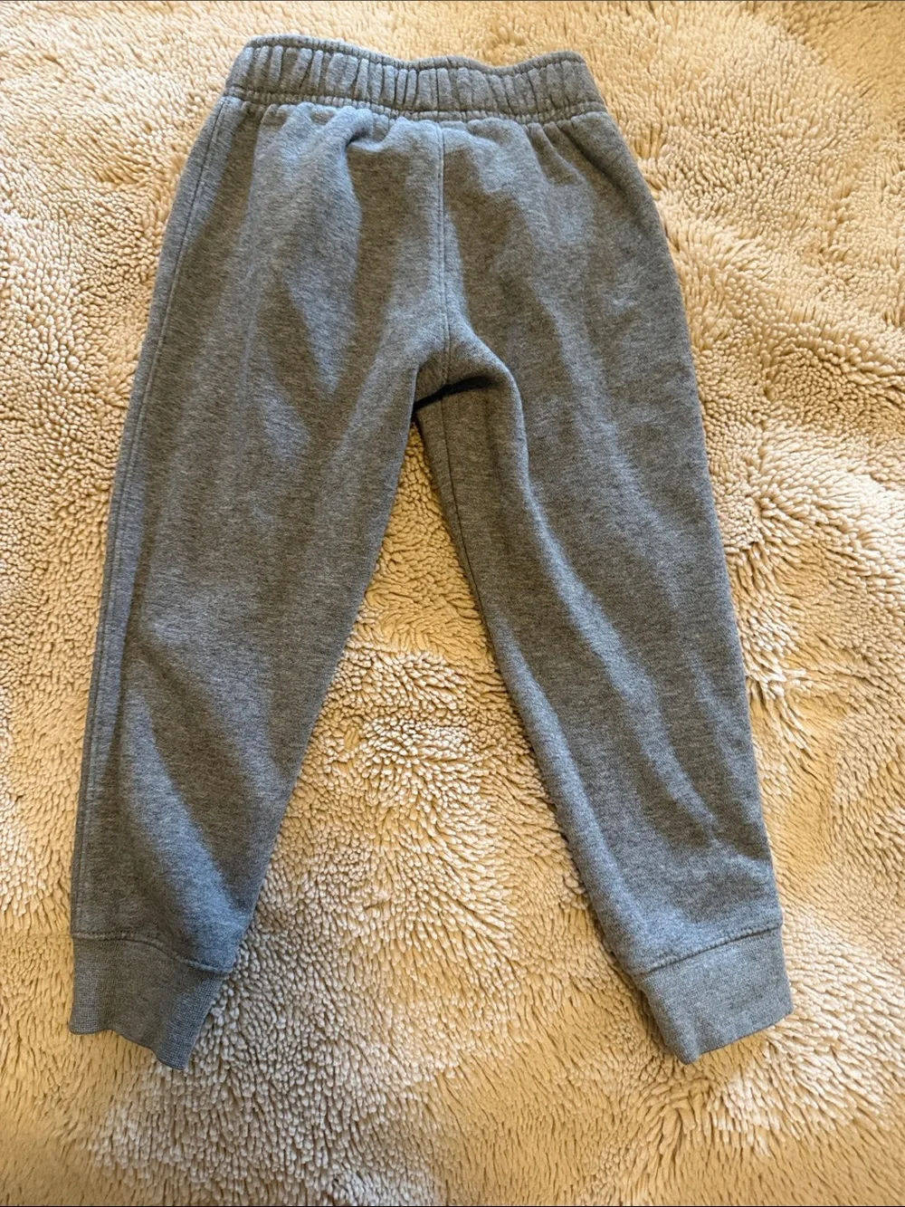 Nike Kids Gray Sweat Joggers with White Swoosh